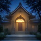 影视批评研究者陈若溪，现代办公室环境，面对多屏幕分析影视资料，专业认真